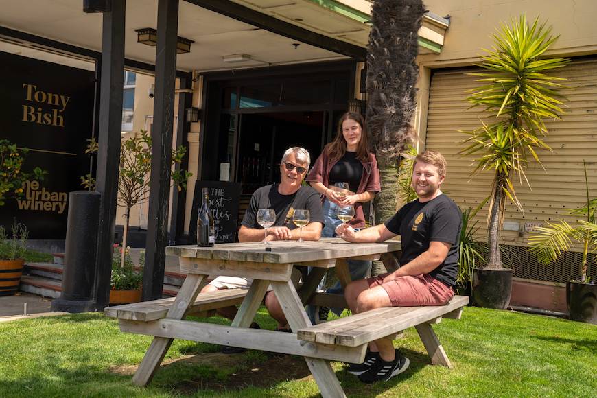 Tony Bish with Oscar and Genevieve