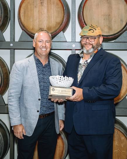 Marlborough Wine Show - Jaron McLeod presents the QuayConnect Champion Wine of the Show
to Michael Bann, Rapaura Springs
