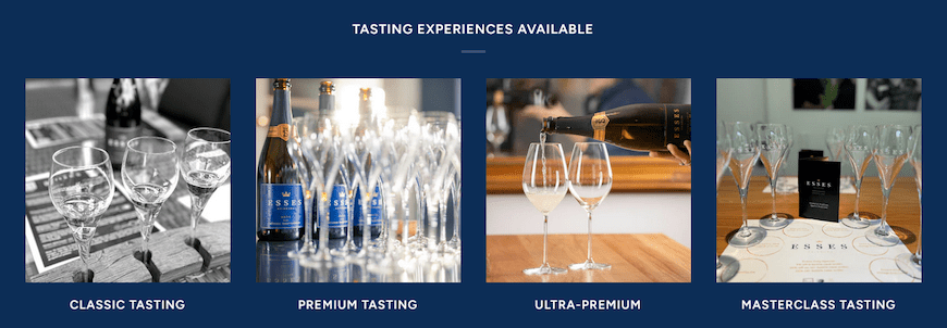To find out more and book a Tasting Experience Click HERE! Esses Wine Company Tastings