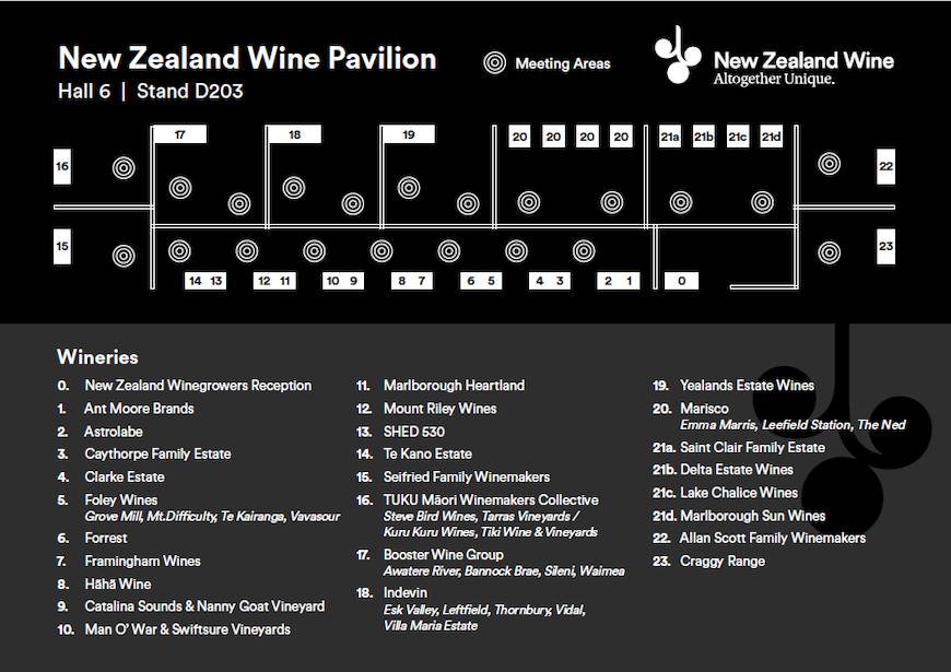 New Zealand Winegrowers - Wine Paris 2026 - Wine Pavilion Floor Plan
