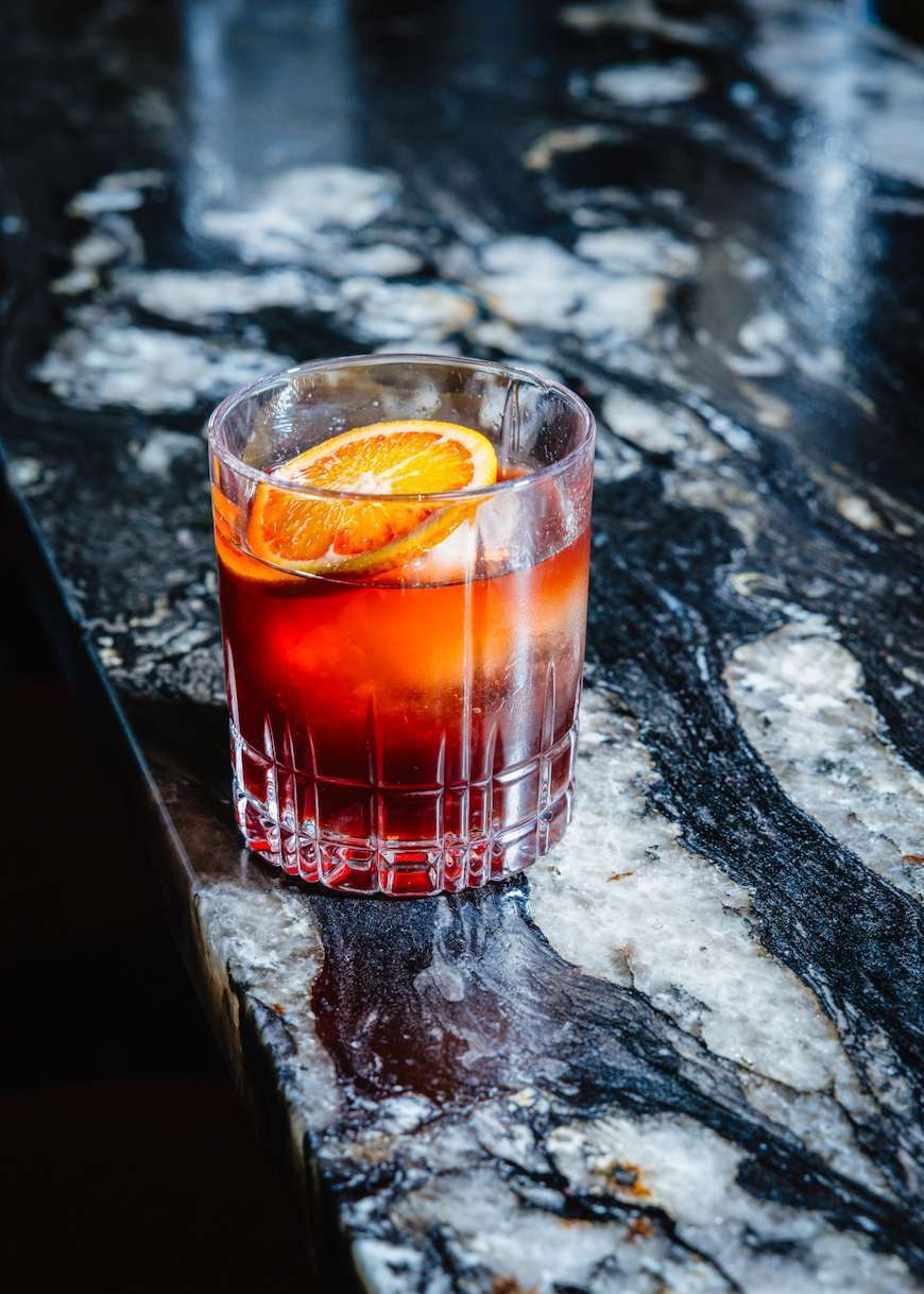 Classic Negroni at the Central Fire Station Bistro Napier
